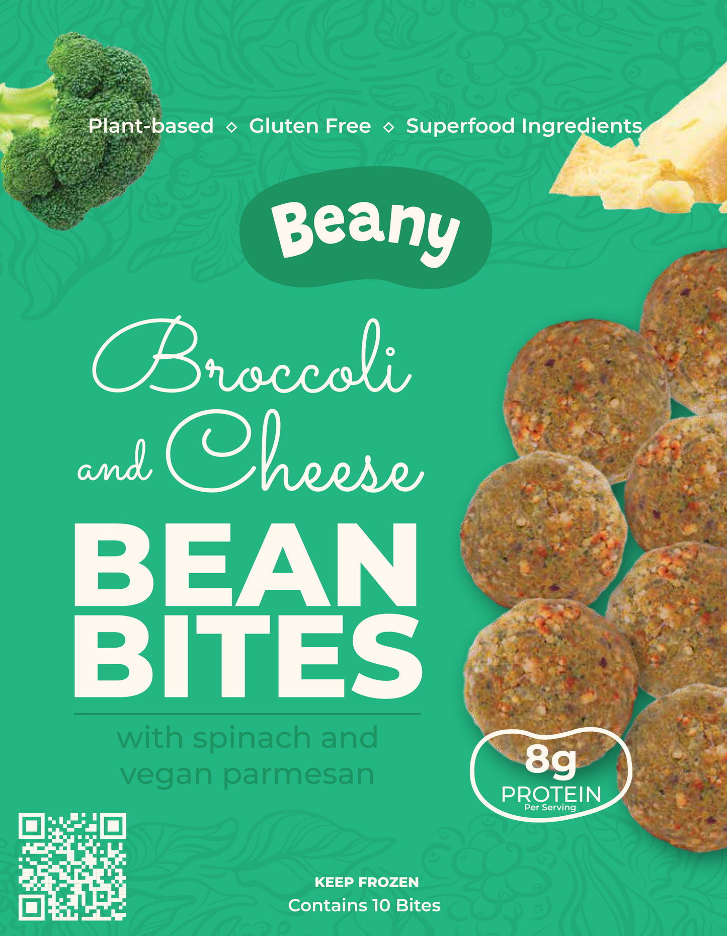 Broccoli and Cheese Bean Bites